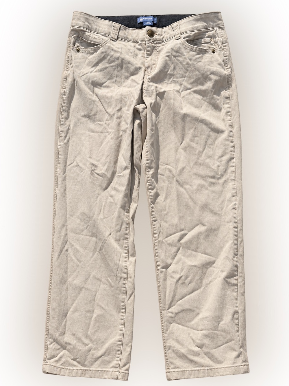 Democracy Women's Light Khaki Straight-Leg Chinos